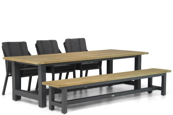 Lifestyle Garden Furniture Verona/San Francisco 260 cm dining tuinset 5-delig – Grijs-antraciet