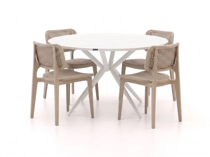 Forza Furniture Xitta/Sora ø127cm dining tuinset 5-delig