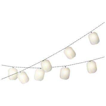 Decoris LED solar lantaarn cilinder – wit