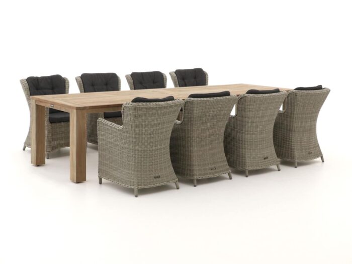 Intenso Furniture Milano/ROUGH-X 320cm dining tuinset 9-delig – Bruin
