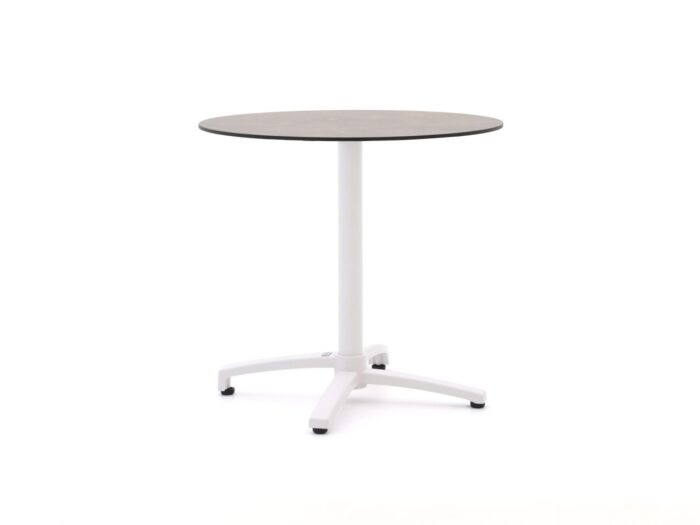 Bellagio tuinmeubelen Bellagio Canzo klaptafel ø80cm (h:73cm) Laagste prijsgarantie! – Wit