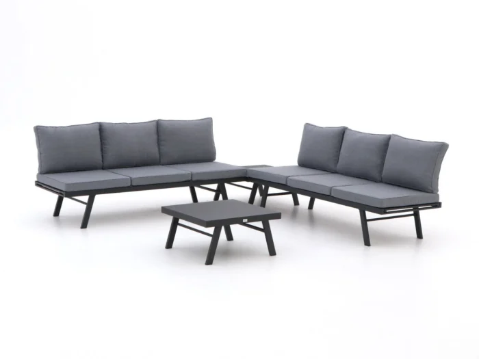 Forza Furniture Vadena hoek loungeset 4-delig verstelbaar - Grijs