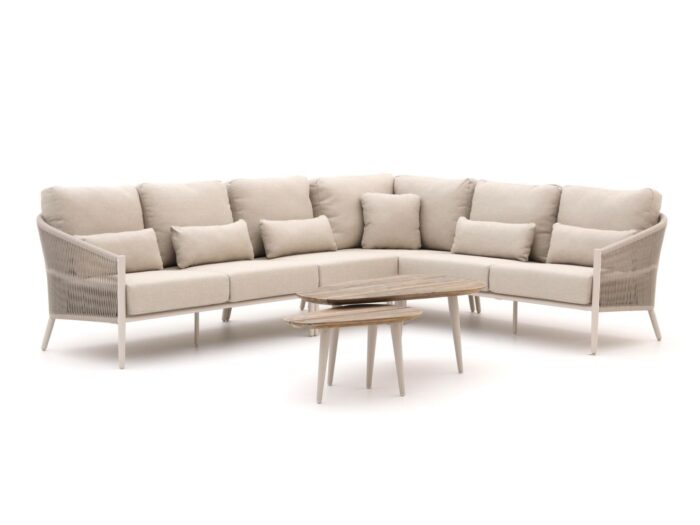 Bellagio tuinmeubelen Mineo/ROUGH-K hoek loungeset 6-delig – Taupe
