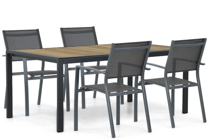Lifestyle Garden Furniture Sella/Valence 180 cm dining tuinset 5-delig – Grijs-antraciet