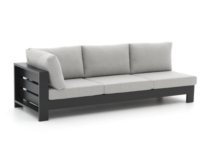 Bellagio tuinmeubelen Bellagio Avolo lounge tuinbank 3-zits rechterarm 253cm Laagste prijsgarantie! – Grijs