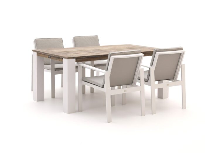 ROUGH Furniture Bellagio Vezzano/ROUGH-X 180cm dining tuinset 5-delig Laagste prijsgarantie! – Bruin