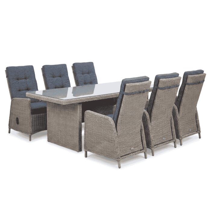 Denza Furniture Jones/Rennes dining tuinset | 6 personen | wicker | 200cm