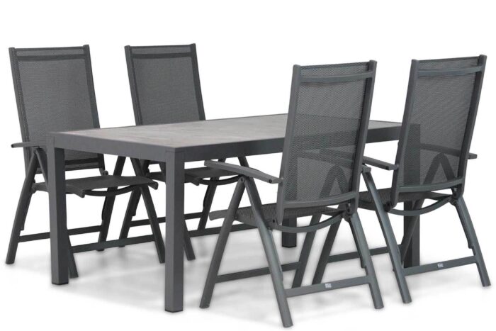 Presto Vasto/Residence 164 cm dining tuinset 5-delig – Grijs-antraciet