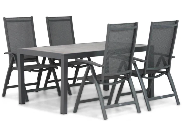 Presto Vasto/Residence 164 cm dining tuinset 5-delig - Grijs-antraciet