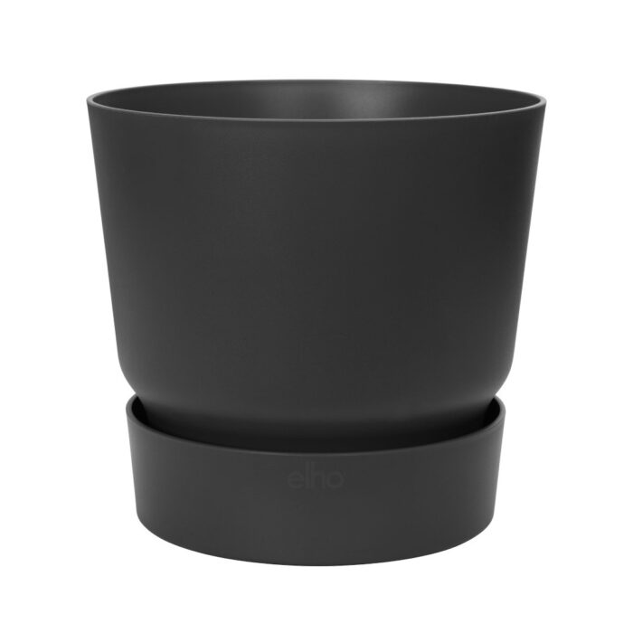 Elho Greenville rond 30 bloempot living black buiten dia. 29,5 x h 27,8 cm – zwart