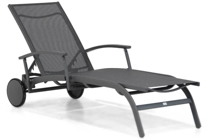 Presto Lettino lounger verstelbaar - Grijs-antraciet
