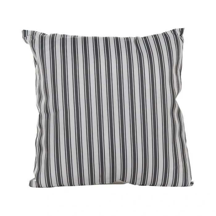 Annas collection Buitenkussen 60×60 cm Antraciet Streep Anna’s Collection – grijs