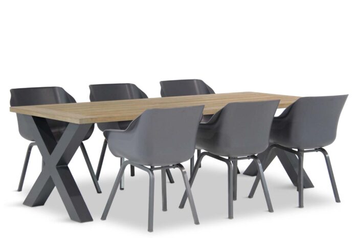 Hartman Sophie element/Cardiff 240 cm dining tuinset 7-delig – Grijs-antraciet