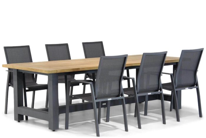 Lifestyle Garden Furniture Ultimate/San Francisco 260 cm dining tuinset 7-delig – Grijs-antraciet