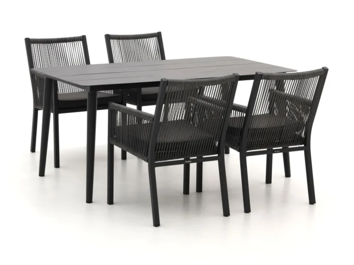 Manifesto Furniture Rivola/Sora 160cm dining tuinset 5-delig - Grijs