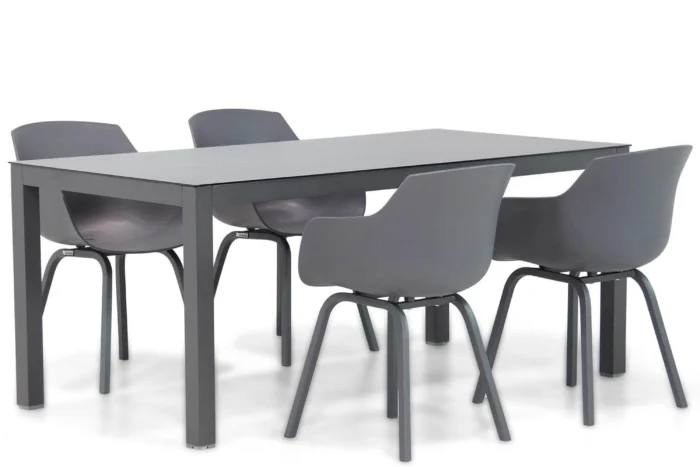 Lifestyle Garden Furniture Salina/Madras 180 cm dining tuinset 5-delig - Grijs-antraciet