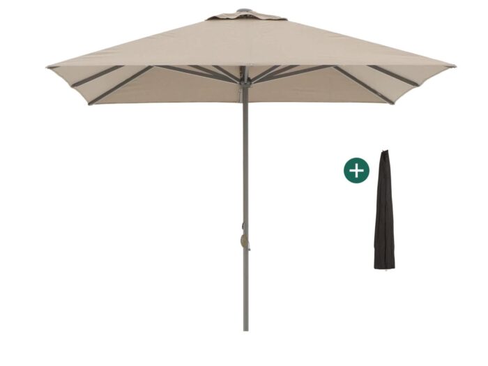 Shadowline Cuba parasol 400x300cm Laagste prijsgarantie! – Taupe