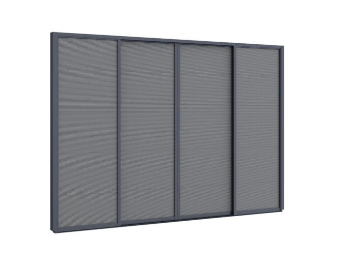 Kees Smit Collectie Zonwerende schuifdeuren 360x235cm t.b.v. Cedrino Pergola Laagste prijsgarantie! – Grijs