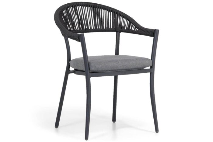 Santika Furniture Vivian dining tuinstoel – Grijs-antraciet