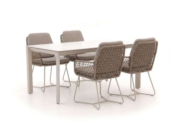 Intenso Furniture Intenso Trasimeno/Sestino 160cm dining tuinset 5-delig Laagste prijsgarantie! – Taupe