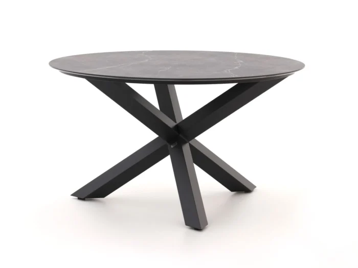 Bellagio tuinmeubelen Lodola dining tuintafel ø 130cm - Zwart
