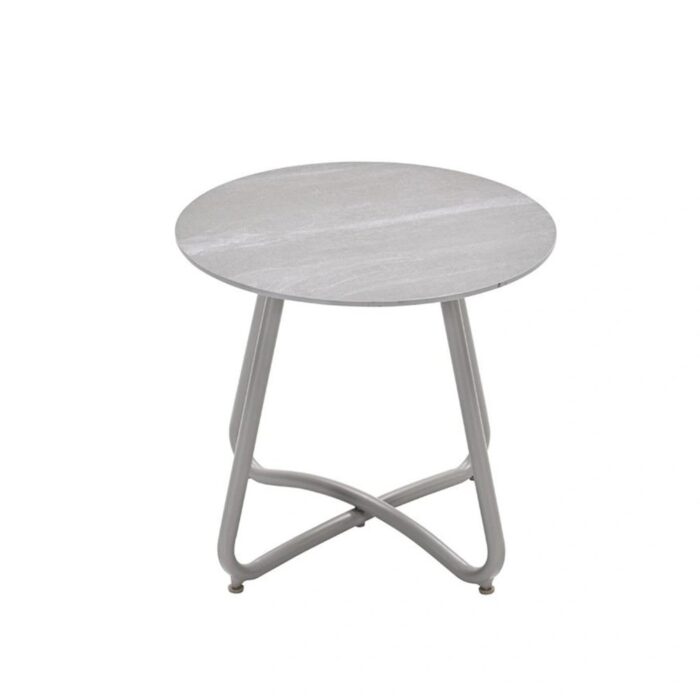 Garden impressions Vento Bijzettafel Taupe dia. 45xH41 cm – beige;grijs