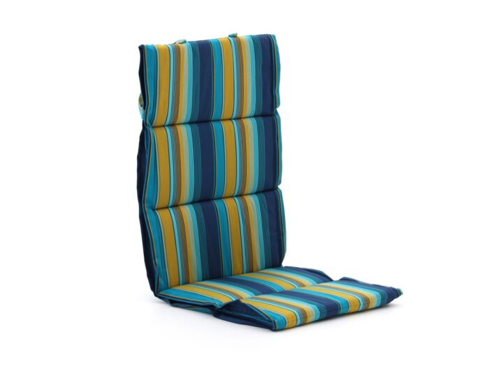 Kees Smit Collectie Fiber tuinkussen hoog 123x50cm Laagste prijsgarantie! – Blauw/Geel/Groen