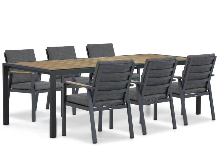 Lifestyle Garden Furniture Marseille/Valence 240 cm dining tuinset 7-delig – Grijs-antraciet