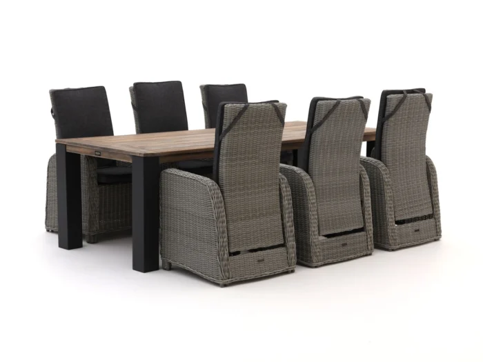 Intenso Furniture Umbria/ROUGH-X 240cm dining tuinset 7-delig verstelbaar - Bruin
