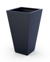 Geroba Vasus vaasvormige Aluminium plantenbakken 500 x 500 x 800 mm – zwart