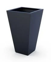 Geroba Vasus vaasvormige Aluminium plantenbakken 500 x 500 x 800 mm - zwart