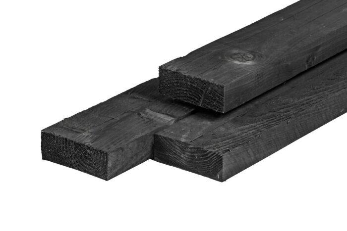 Tuindeco Ligger douglas zwart geimpregneerd 5,0×15,0x400 cm
