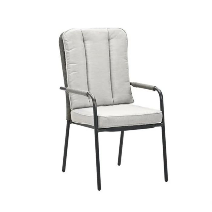 Garden impressions Venice Dining Tuinstoel Carbon Black/Desert Sand - beige;grijs