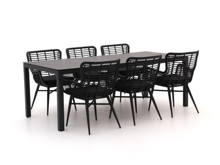 Intenso Furniture Intenso Asti/La Fonte 220cm dining tuinset 7-delig Laagste prijsgarantie! – Grijs