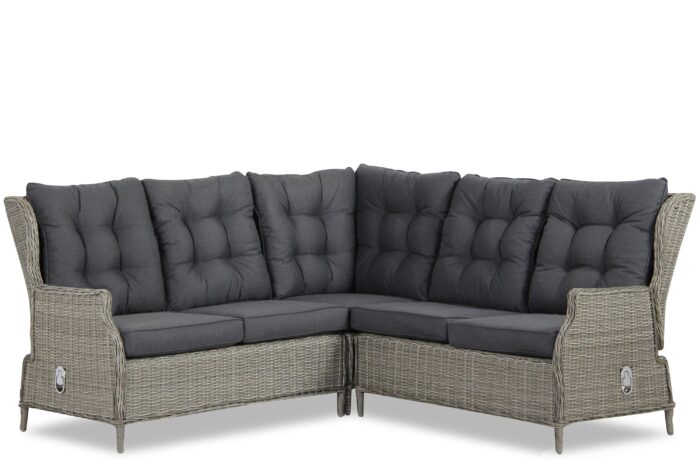 Garden Collections New Castle hoek loungeset 3-delig – Grijs-antraciet
