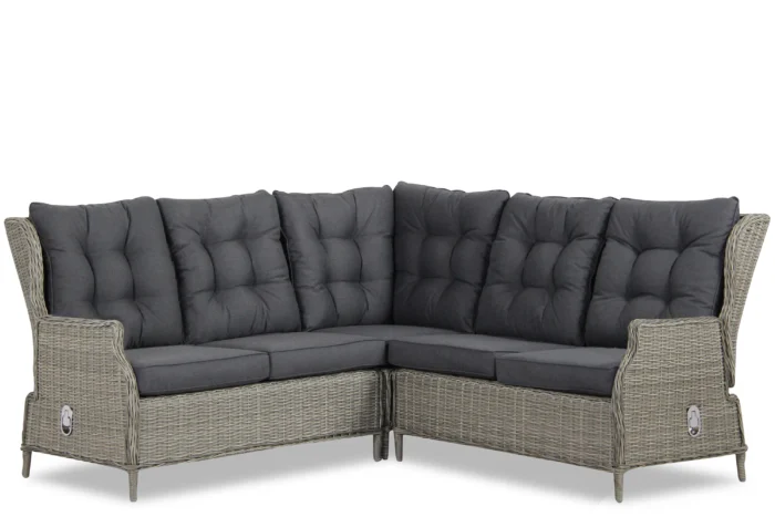 Garden Collections New Castle hoek loungeset 3-delig - Grijs-antraciet