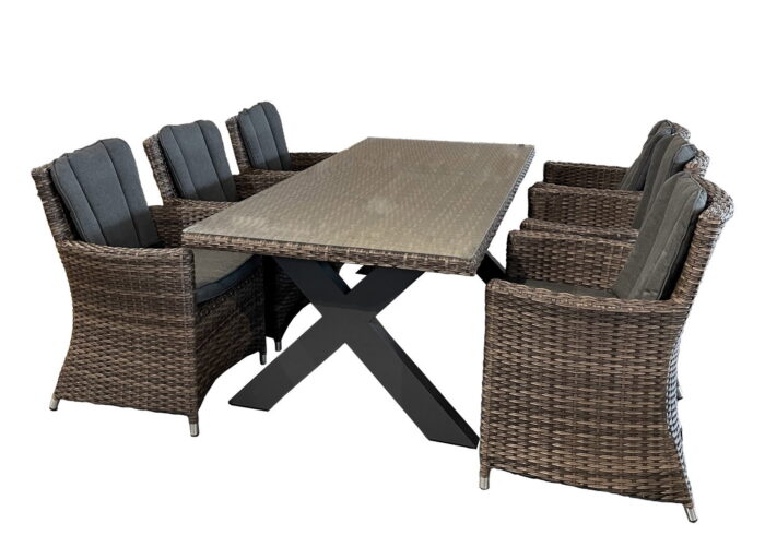 Oosterik home Diningset San Vito Bari Brown – bruin