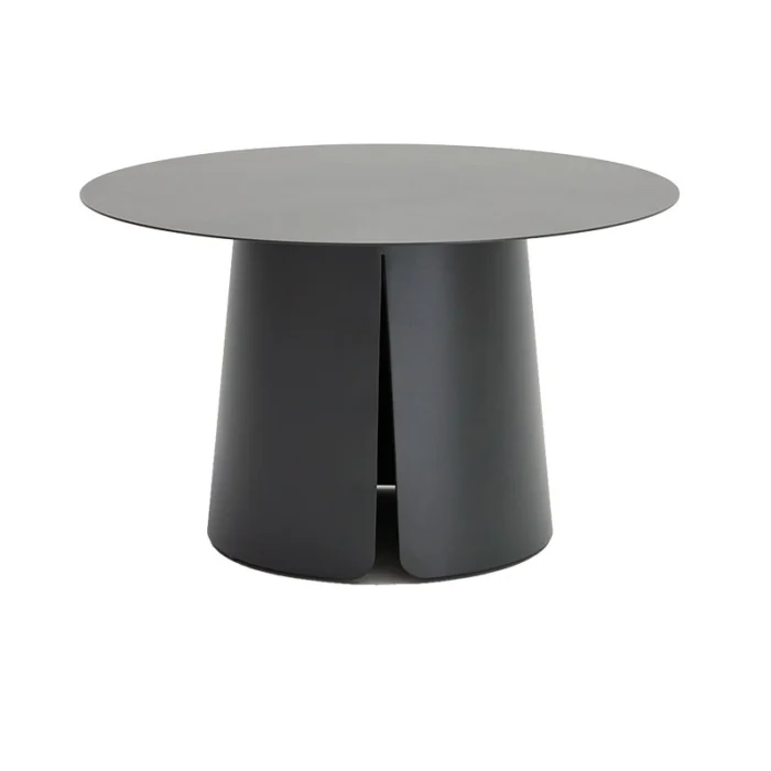 Oosterik home Rockerville lounge tafel midnight grey dia. 70 cm - grijs