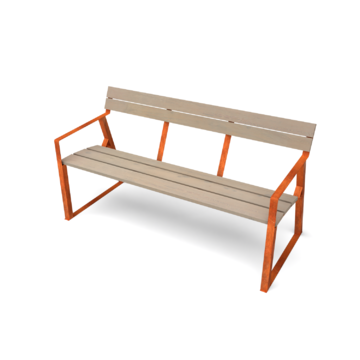 Geroba Setti cortenstaal bank 680x1500x800 mm – bruin