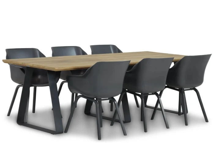 Hartman Sophie element/Palta 240 cm dining tuinset 7-delig - Grijs-antraciet