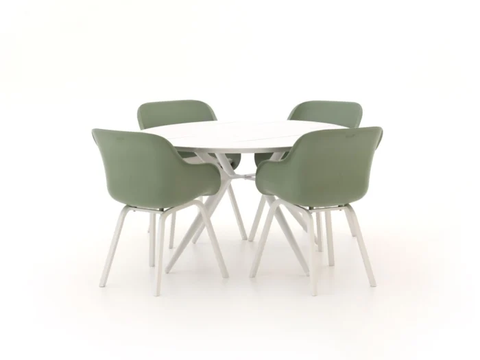 Hartman tuinmeubelen Le Soleil Element/Sora ø127cm dining tuinset 5-delig - Wit