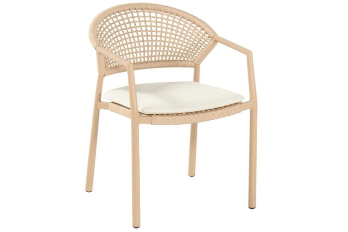Hartman Taragona Stacking chair cappuccino – Taupe-naturel-bruin