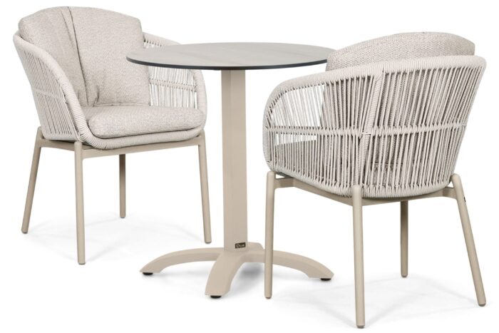 Lifestyle Garden Furniture Monaco/Talao 70 cm dining tuinset 3-delig - Zand/Beige