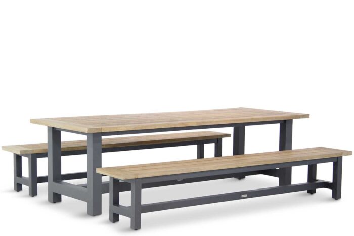 Lifestyle Garden Furniture San Francisco 260 cm dining tuinset 3-delig – Grijs-antraciet