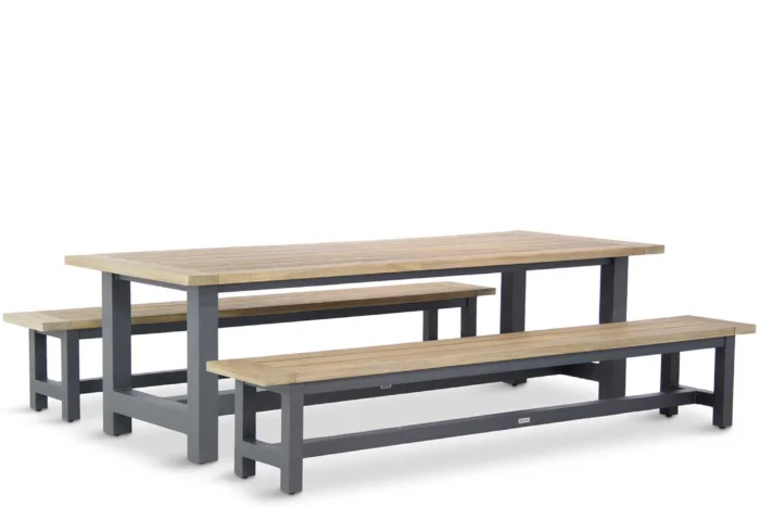 Lifestyle Garden Furniture San Francisco 260 cm dining tuinset 3-delig - Grijs-antraciet