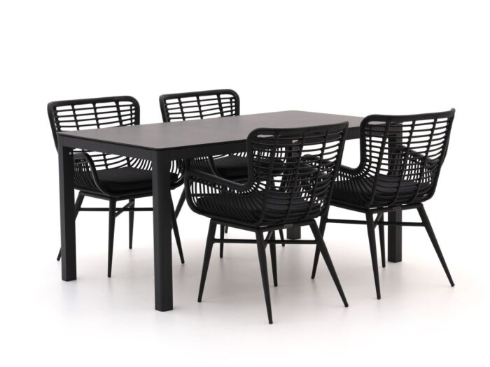 Intenso Furniture Intenso Asti/La Fonte 160cm dining tuinset 5-delig Laagste prijsgarantie! – Grijs