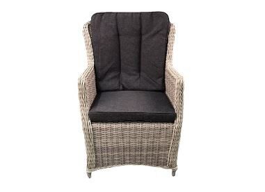 Own Canossa Dining Stoel Incl Handgreep Off White Half Rond Wicker – wit