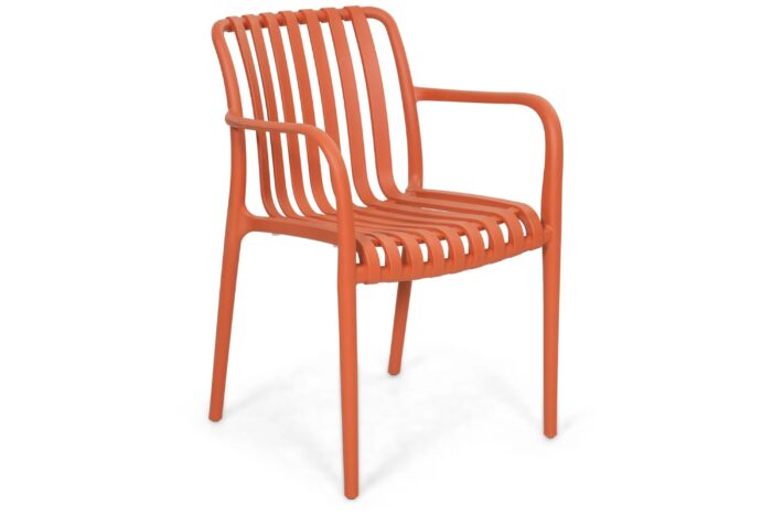 Domani Furniture Alba dining tuinstoel stapelbaar terra – Oranje