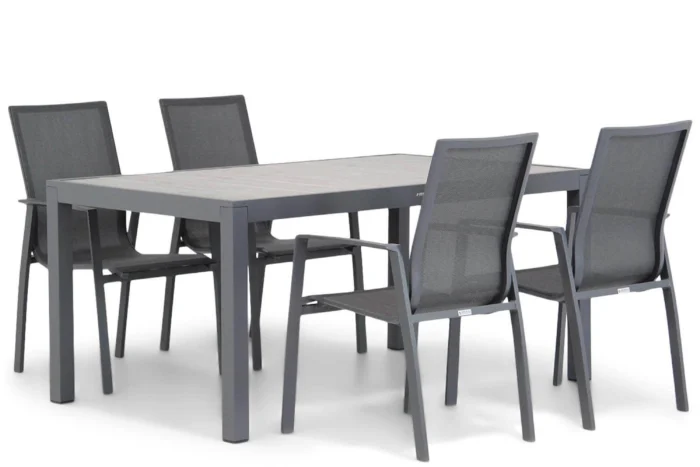 Lifestyle Garden Furniture Ultimate/Residence 164 cm dining tuinset 5-delig - Grijs-antraciet