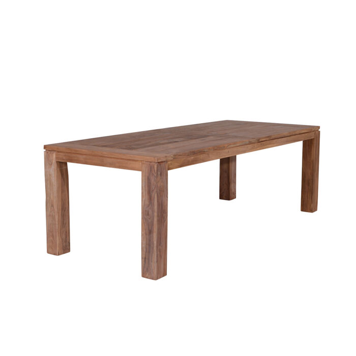 Garden impressions Mexico Tafel 240X100X76cm Natural Teak Poten 12X12cm – hout